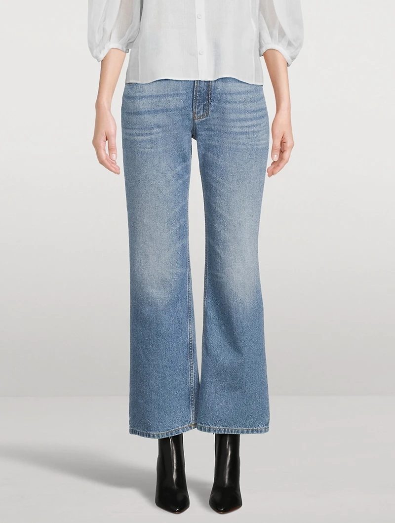Cropped Bootcut Jeans