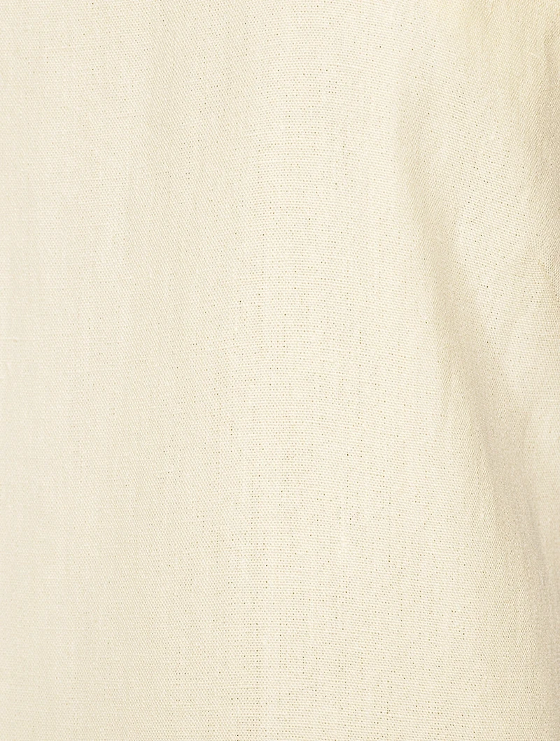 Bow-Trimmed Linen Tank Top