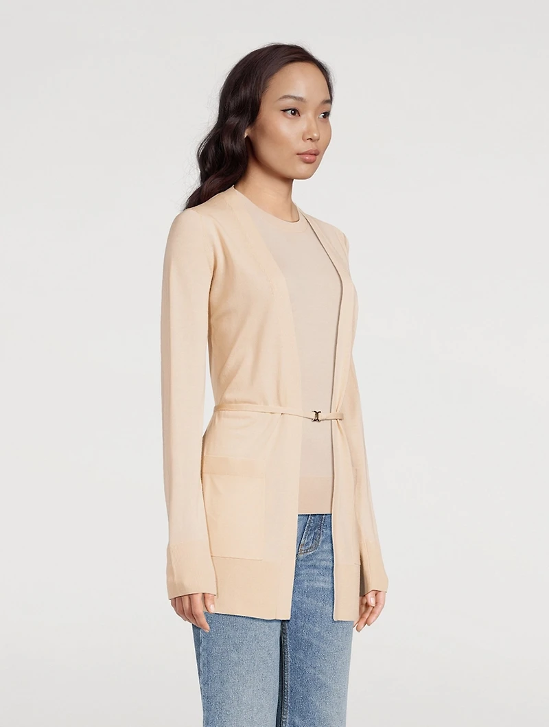 Marcie Belted Wool Cardigan