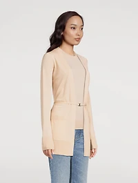 Marcie Belted Wool Cardigan