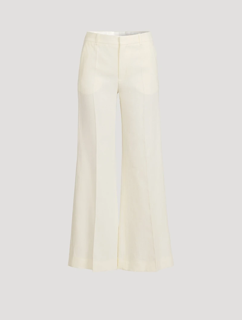 Linen Flared Trousers