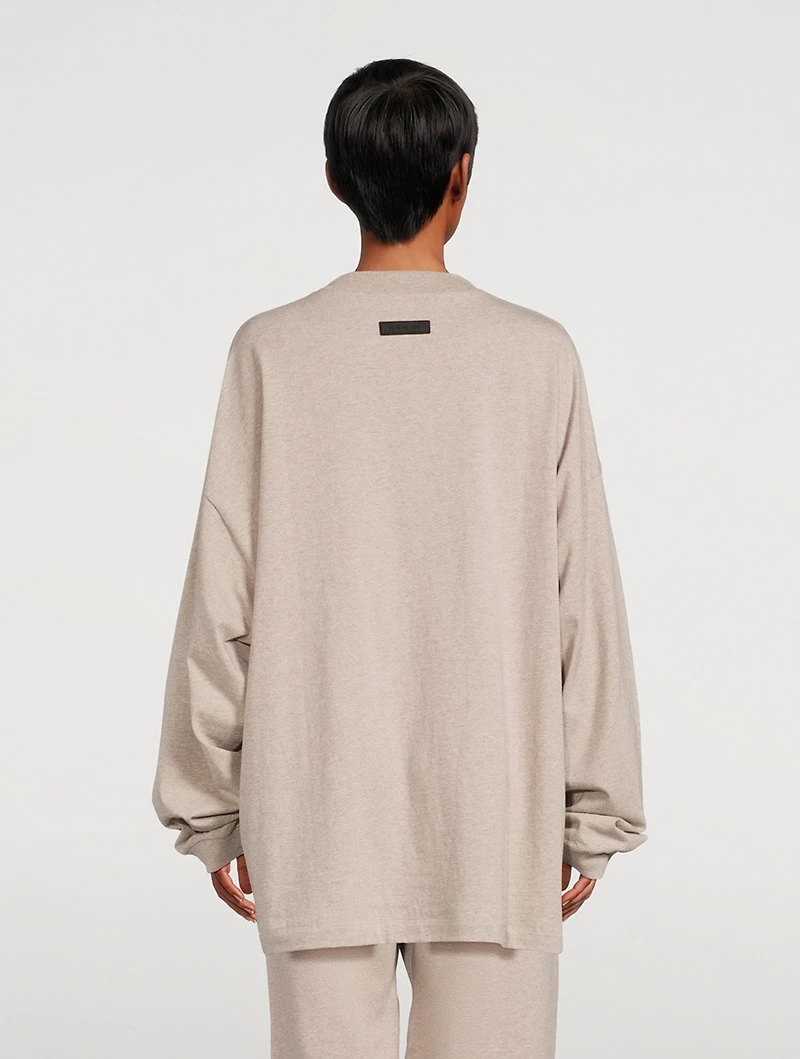 Cotton Logo Long-Sleeve T-Shirt