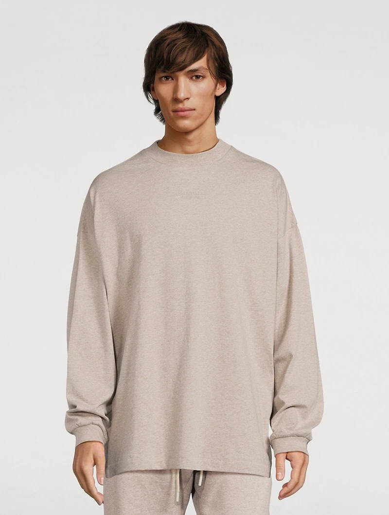 Cotton Logo Long-Sleeve T-Shirt