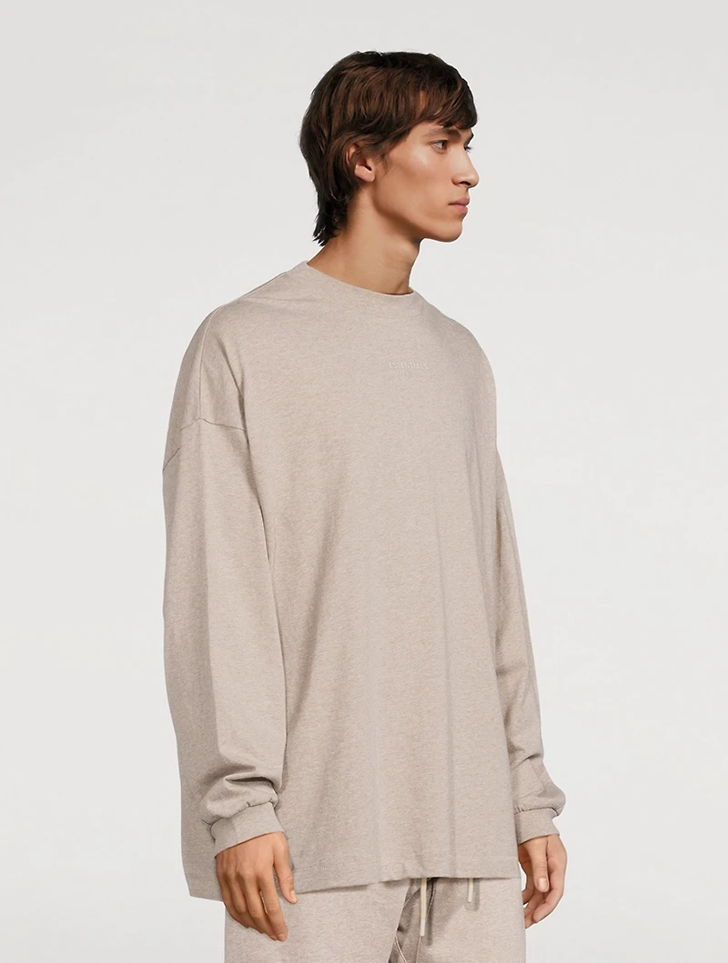 Cotton Logo Long-Sleeve T-Shirt