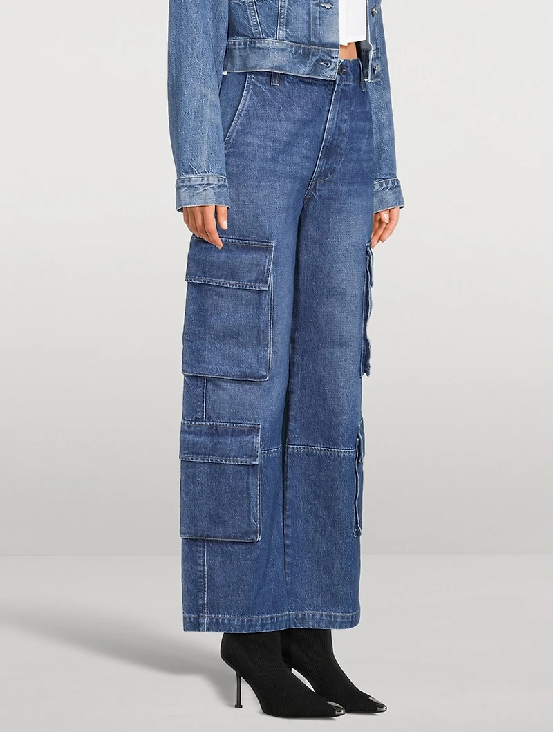 Delena Wide-Leg Cargo Jeans