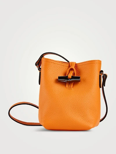 XS Roseau Leather Crossbody Bag