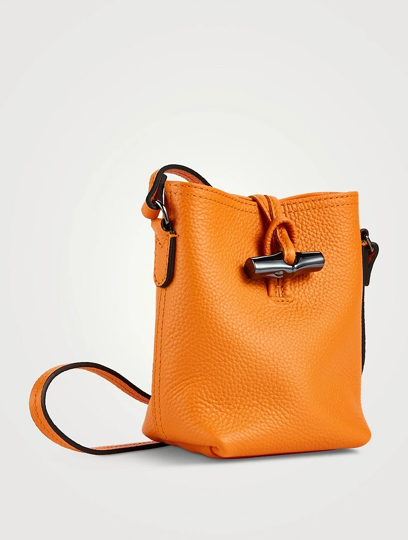 XS Roseau Leather Crossbody Bag