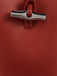XS Roseau Leather Crossbody Bucket Bag