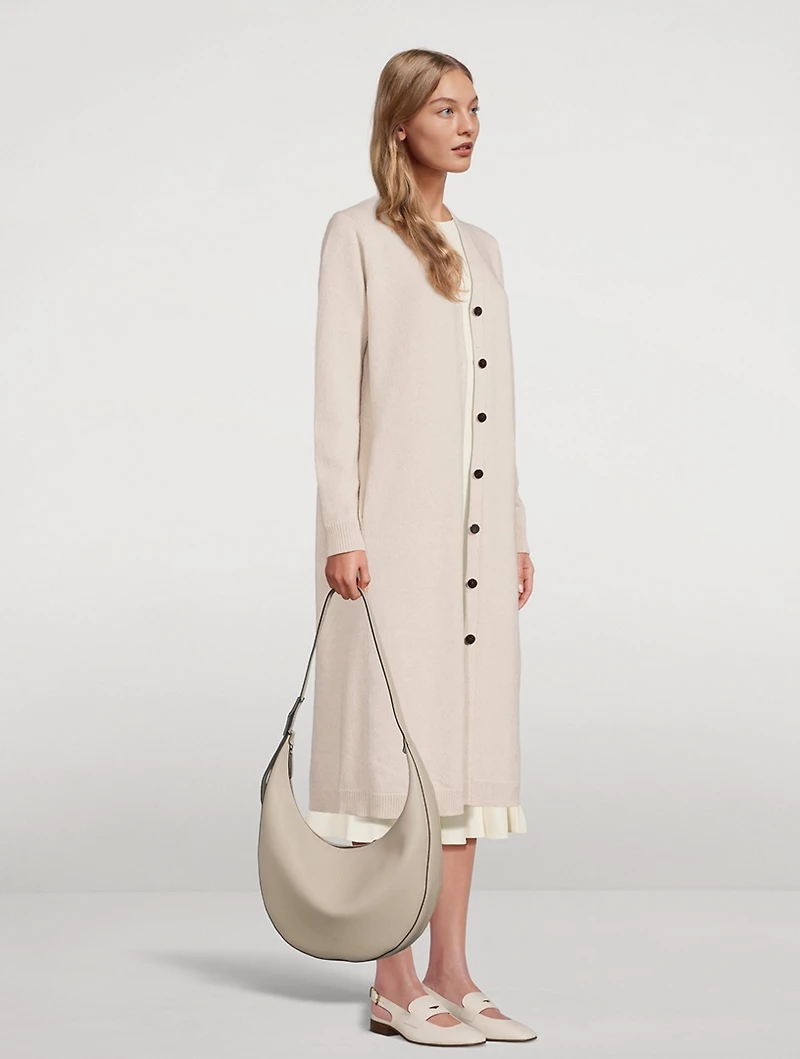 Large Roseau Leather Shoulder Bag