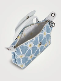 Le Pliage Collection Embroidered Top Handle Bag