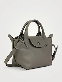 XS Le Pliage Xtra Leather Top Handle Bag