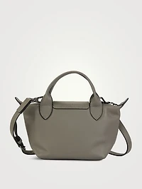 XS Le Pliage Xtra Leather Top Handle Bag