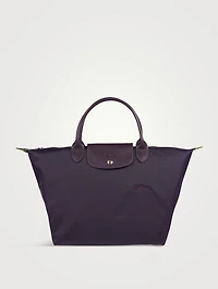 Medium Le Pliage Green Top Handle Bag