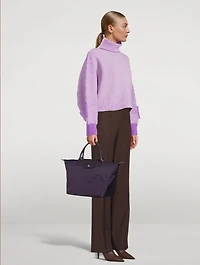 Medium Le Pliage Green Top Handle Bag