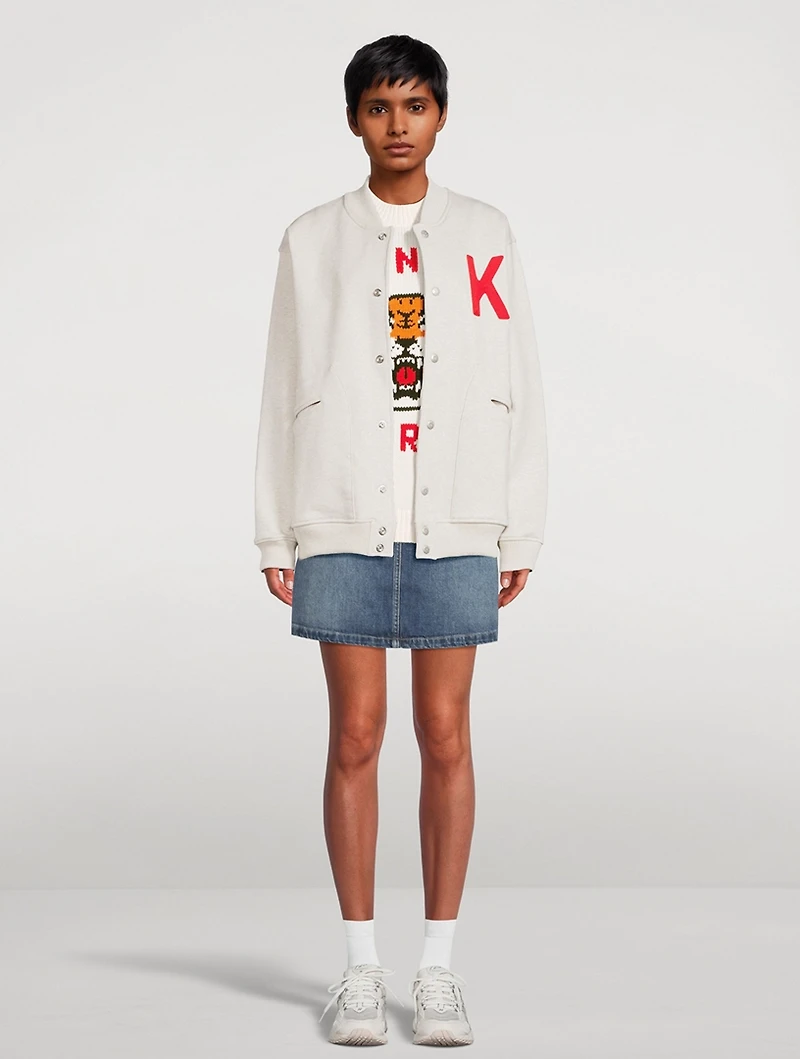 Kenzo Lucky Tiger Varsity Embroidered Bomber Jacket