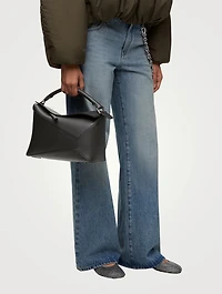 Medium Puzzle Edge Leather Bag