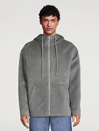 Lama And Wool Zip Hoodie