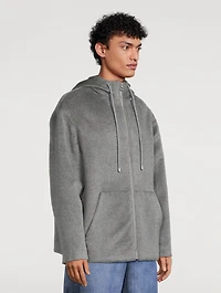 Lama And Wool Zip Hoodie