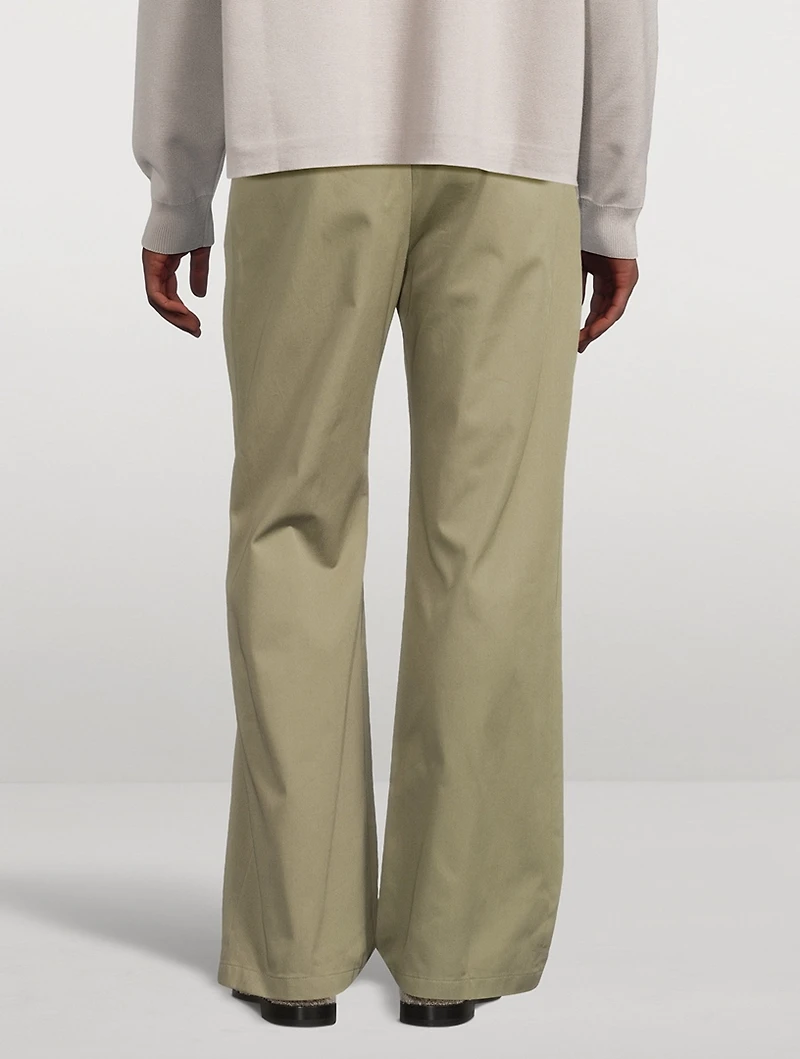 Cotton Pleated Pants