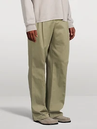 Cotton Pleated Pants