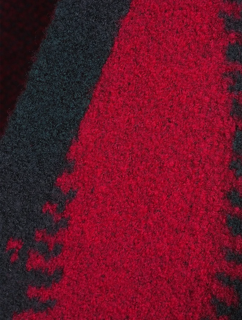 Wool-Blend V-Neck Cardigan