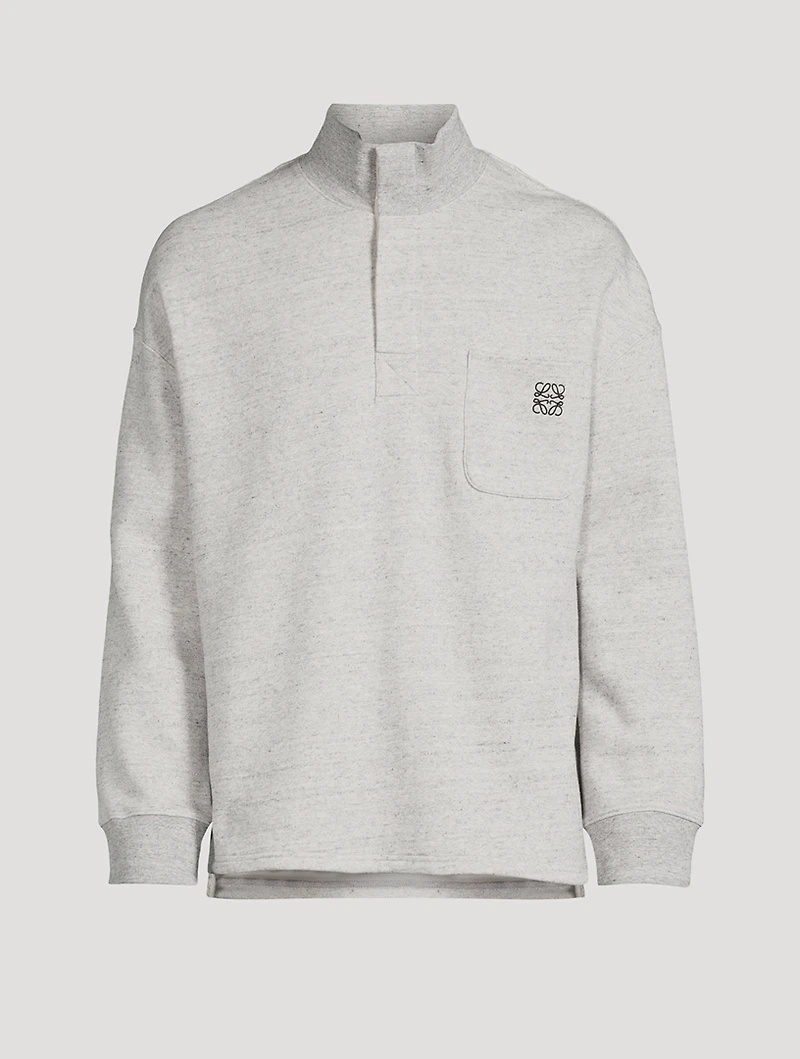 Cotton High-Neck Sweatshirt