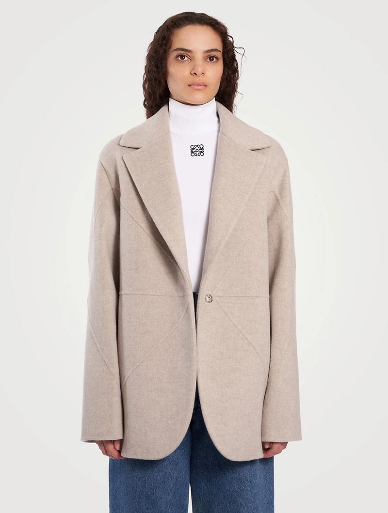 Puzzle Fold Wool And Cashmere Jacket