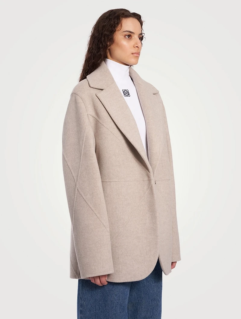 Puzzle Fold Wool And Cashmere Jacket