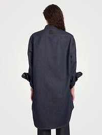 Chain-Trimmed Denim Shirt
