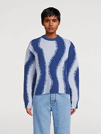 Wavy Intarsia Sweater