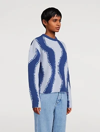 Wavy Intarsia Sweater