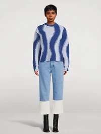 Wavy Intarsia Sweater