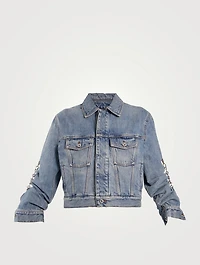 Chain-Trimmed Denim Jacket