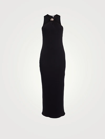 Rib-Knit Halter Dress