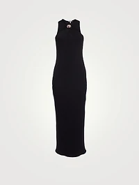Rib-Knit Halter Dress