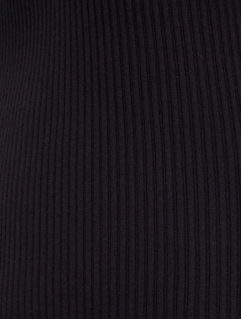 Rib-Knit Halter Dress