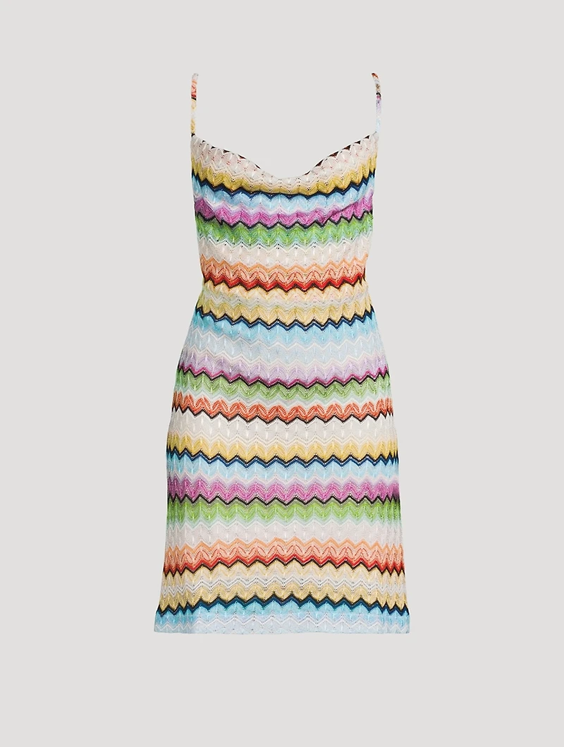 Chevron Knit Mini Dress