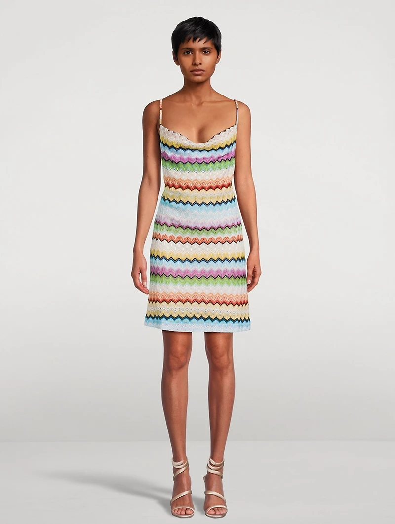 Chevron Knit Mini Dress