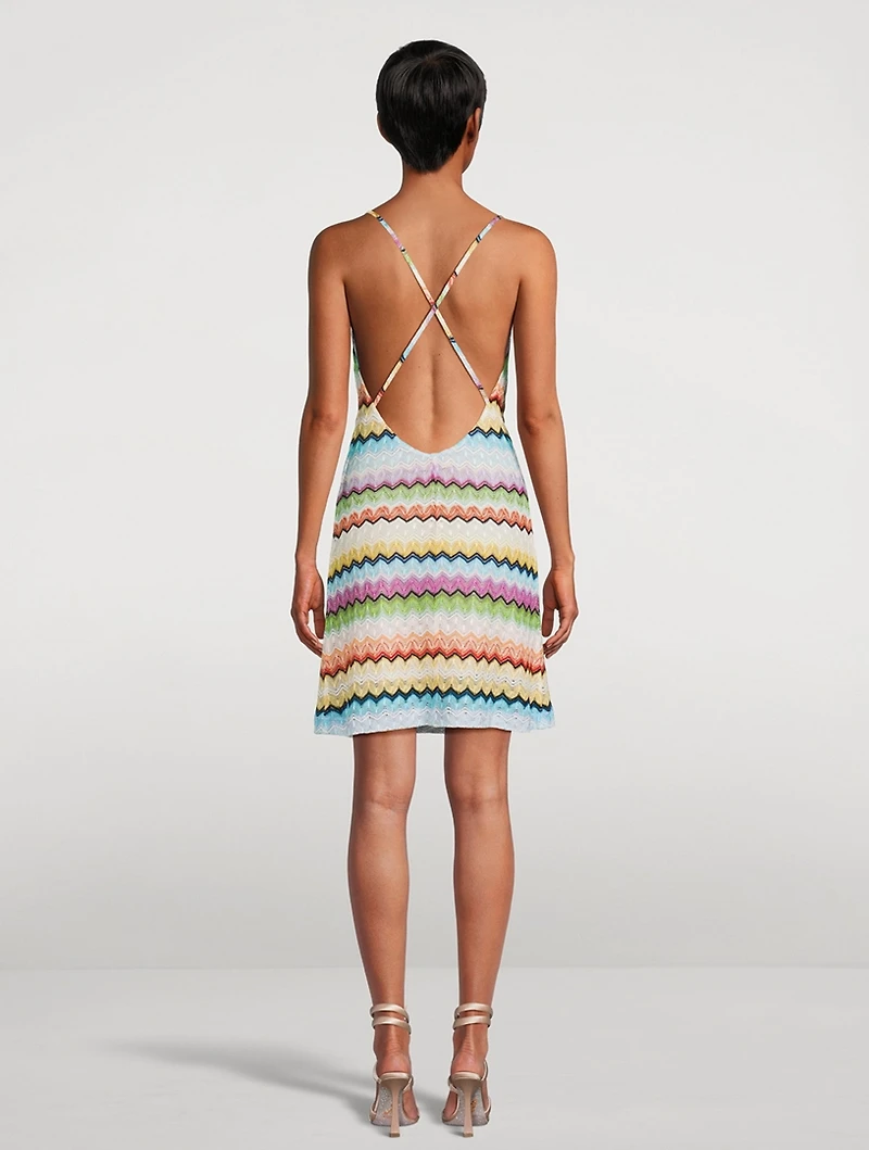 Chevron Knit Mini Dress