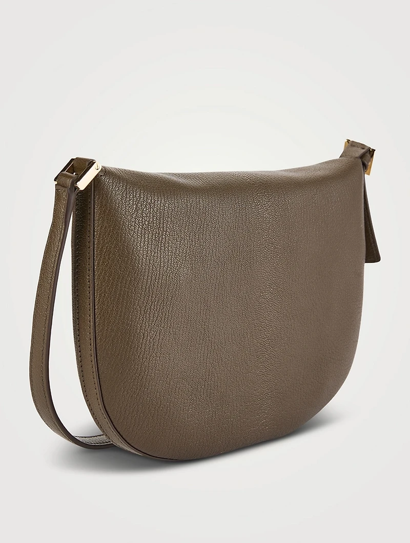 Small Tondo Crescent Leather Shoulder Bag