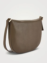 Small Tondo Crescent Leather Shoulder Bag