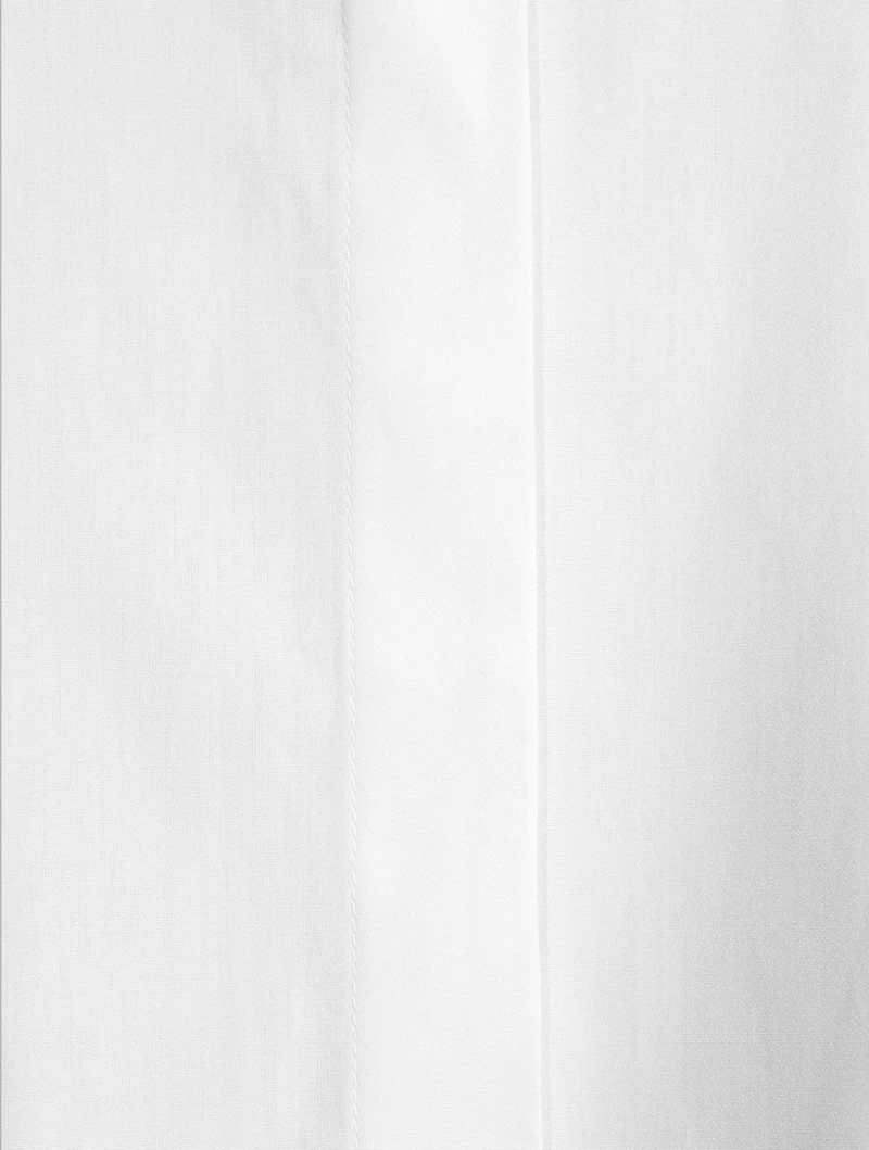 Knot-Sleeve Poplin Shirt