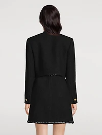 Wool-Blend Tweed Boxy Jacket