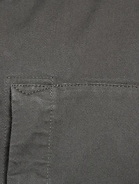 Stretch Cotton Zip Jacket With Hood