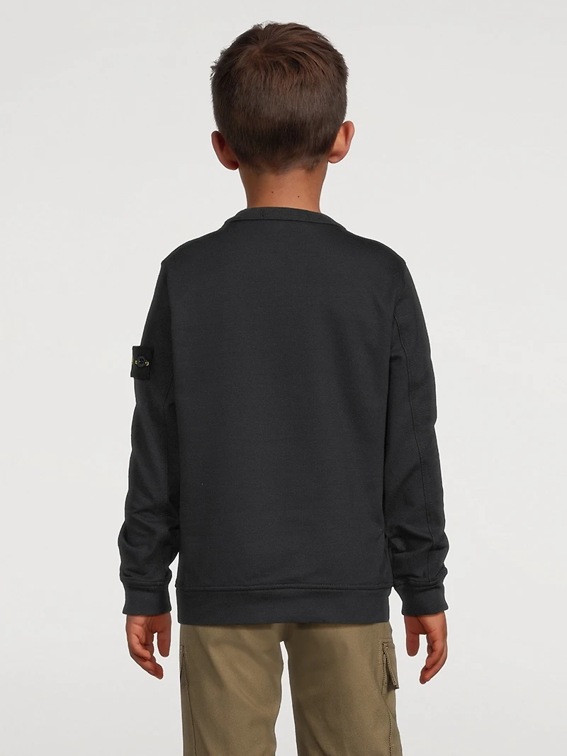 Stretch Cotton Sweatshirt With Zipper