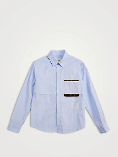 Cotton Shirt With FF Pocket