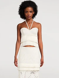 Fringe Halterneck Top