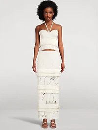 Fringe Halterneck Top