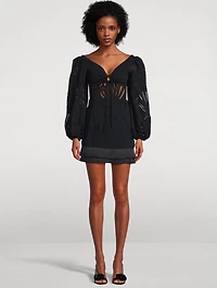 Long Sleeve Lace Mini Dress