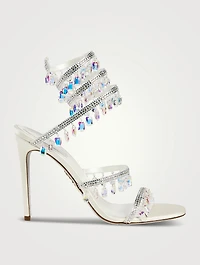 Chandelier Crystal Satin Stiletto Sandals